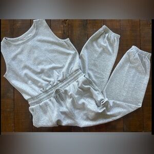 NWOT Velocity Heather Gray One-Piece Jumpsuit